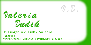 valeria dudik business card